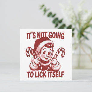 Cartão De Festividades Não Vai Se Lamber Sozinho Snarky Natal 