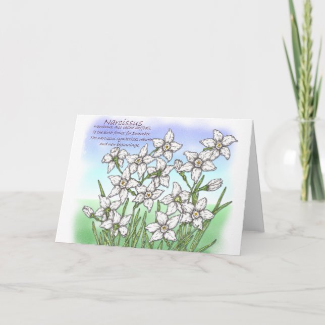 Cartão De Festividades Narciso (Frente)