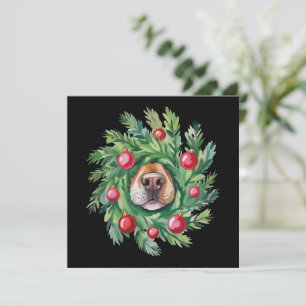Cartão De Festividades Nariz de Cachorro Fofo Natal Mãe de Cachorro Festa