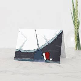 Cartão De Festividades Narwhal Christmas At The North Pole