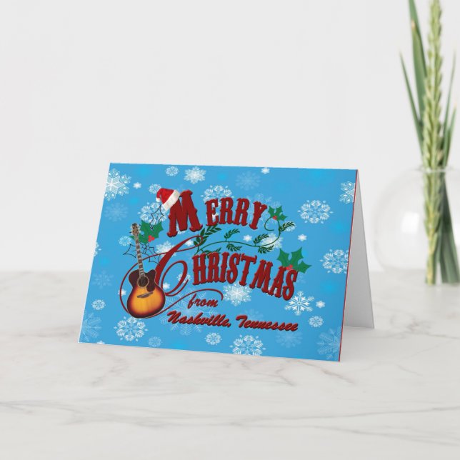 Cartão De Festividades Nashville Merry Christmas (Frente)