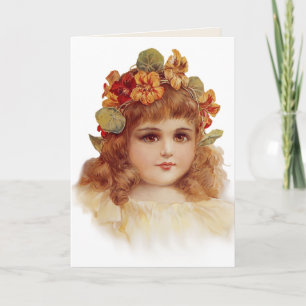 Cartão De Festividades Nasturtium Wreath