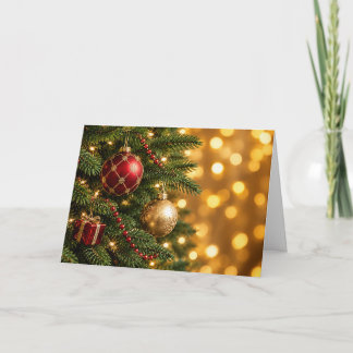 Cartão De Festividades Natais Brilham Sob os Galhos