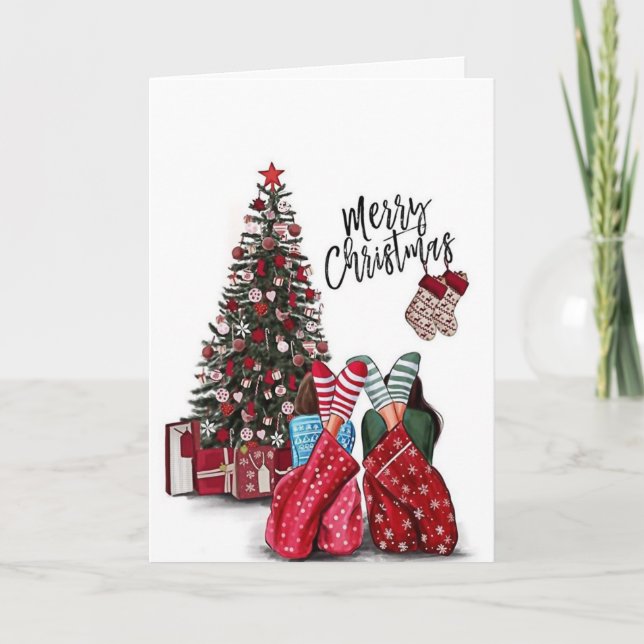 Cartão De Festividades Natais vintages (Frente)