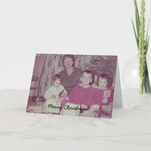 Cartão De Festividades natais vintages (Frente)