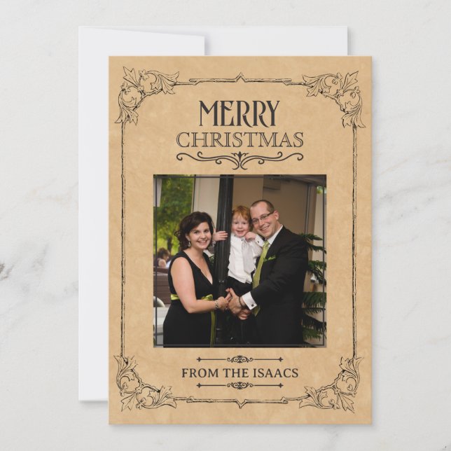 Cartão De Festividades Natais vintages (Frente)