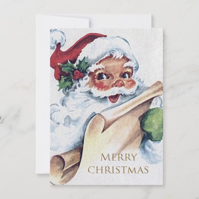 Cartão De Festividades Natais vintages (Frente)