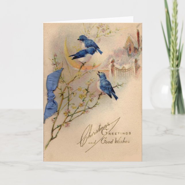 Cartão De Festividades Natais vintages (Frente)