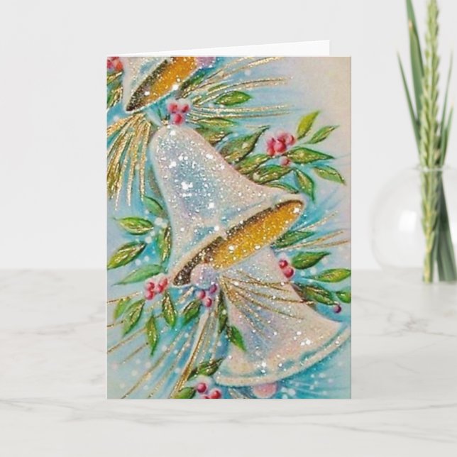 Cartão De Festividades Natais vintages (Frente)