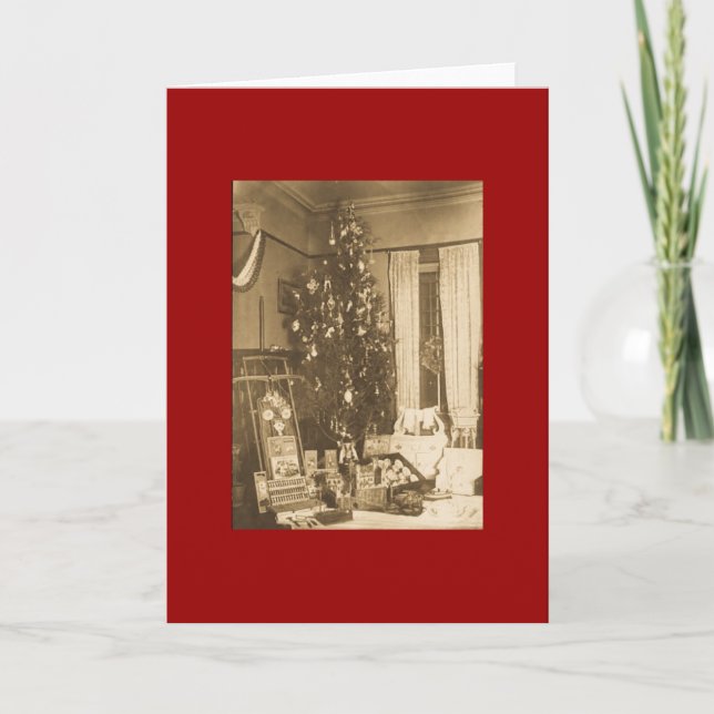 Cartão De Festividades Natais vintages 1906 (Frente)