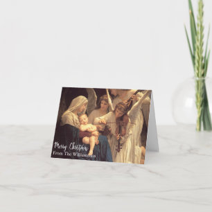 Cartão De Festividades Natais vintages Angels Serenade Mary Personalizado