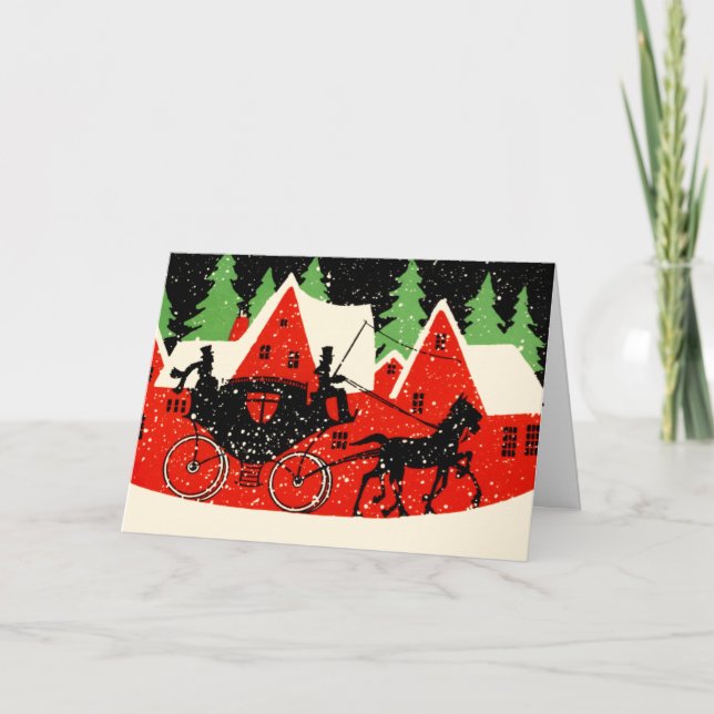 Cartão De Festividades Natais vintages - Art Deco Cards (Frente)