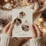 Cartão De Festividades Natais vintages Baubles Collage Foto<br><div class="desc">Cartão de Férias de Colagem de natais vintages Baubles</div>