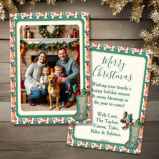 Cartão De Festividades Natais vintages bonitos e fotos da família