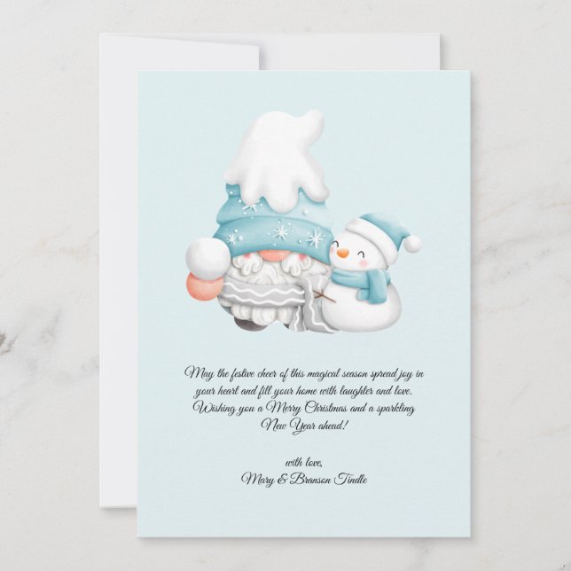 Cartão De Festividades Natais vintages de Aquarela (Frente)