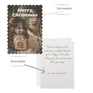 Cartão De Festividades Natais vintages e árvore de Natal