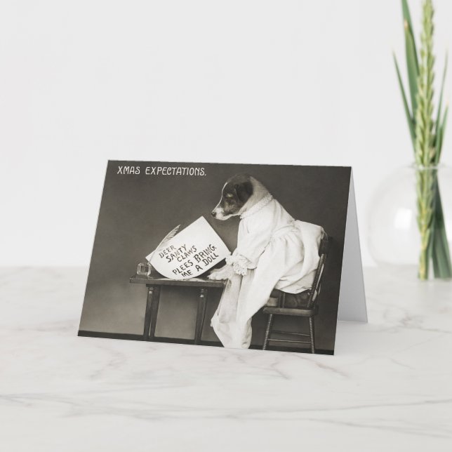 Cartão De Festividades Natais vintages Engraçados (Frente)
