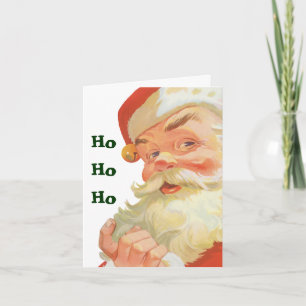 Cartão De Festividades natais vintages, Jolly Papai Noel com um Segredo