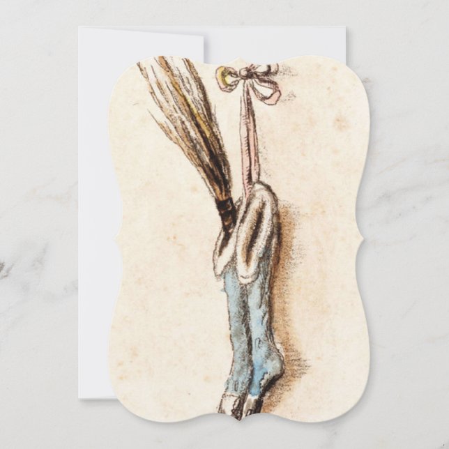 Cartão De Festividades natais vintages Medição do Rico (Frente)