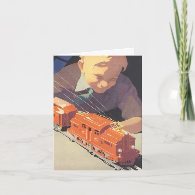 Cartão De Festividades Natais vintages Obrigado (Frente)