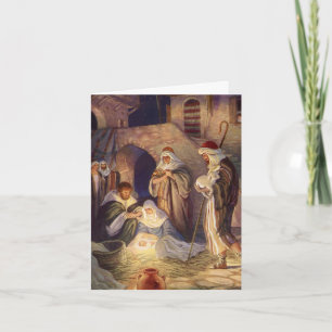 Cartão De Festividades Natais vintages Obrigado