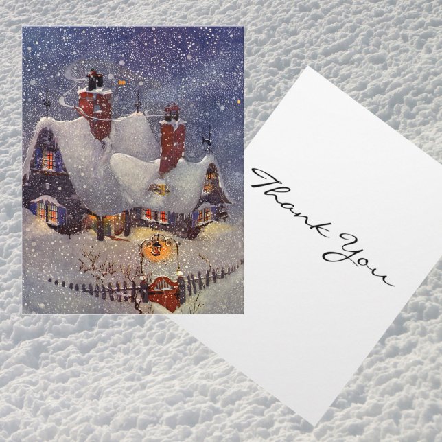 Cartão De Festividades Natais vintages Obrigado (Criador carregado)