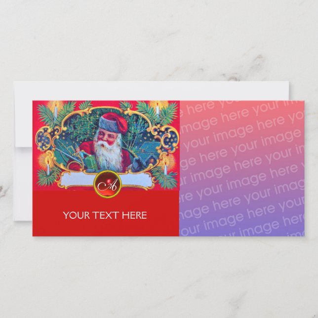 Cartão De Festividades NATAIS VINTAGES papais noeis (Frente)