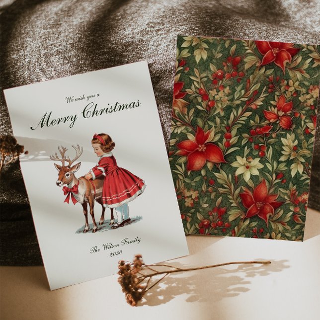 Cartão De Festividades Natais vintages tradicionais (Criador carregado)