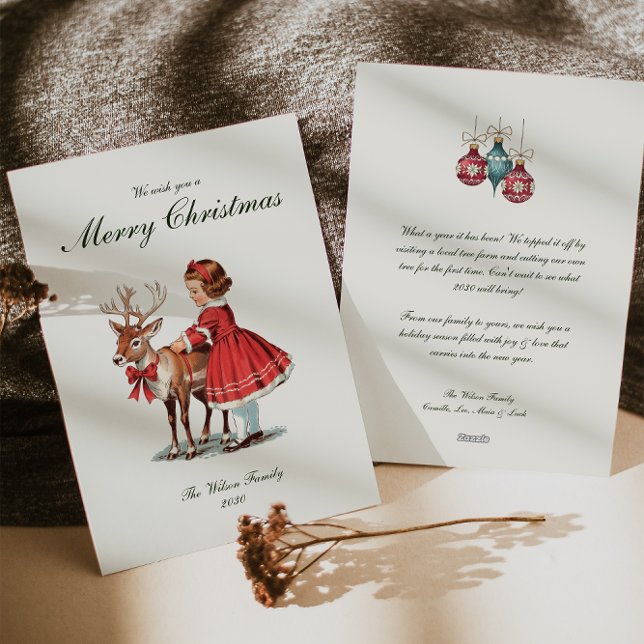 Cartão De Festividades Natais vintages tradicionais (Criador carregado)