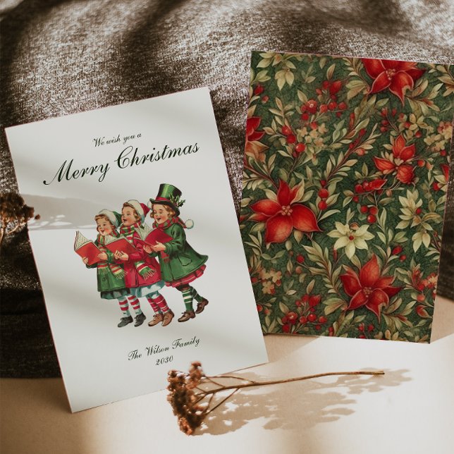 Cartão De Festividades Natais vintages tradicionais (Criador carregado)