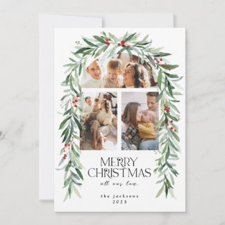 Cartão De Festividades Natal 3 Foto Mistura de Berries Botânicos