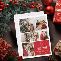 Natal 6 Colagem de Fotos Vermelho Português Person