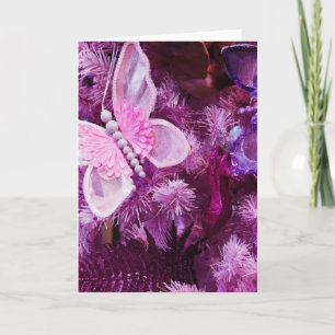 Cartão De Festividades Natal A Rosa E Roxo