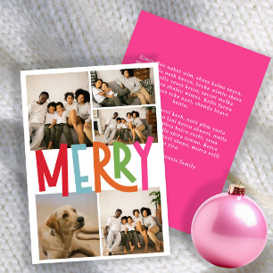 Cartão De Festividades Natal Alegre e Brilhante Foto Personalizada
