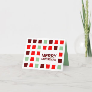 Cartão De Festividades natal alegre (quadrados modernos)