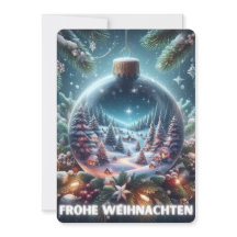 Natal Alemanha Frohe Weihnachten Holiday Card