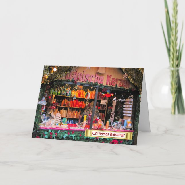 Cartão De Festividades Natal alemão, Velas acendem o Natal (Frente)