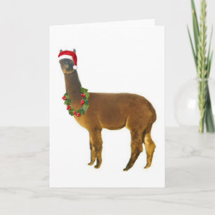 Cartão De Festividades Natal - Alpaca