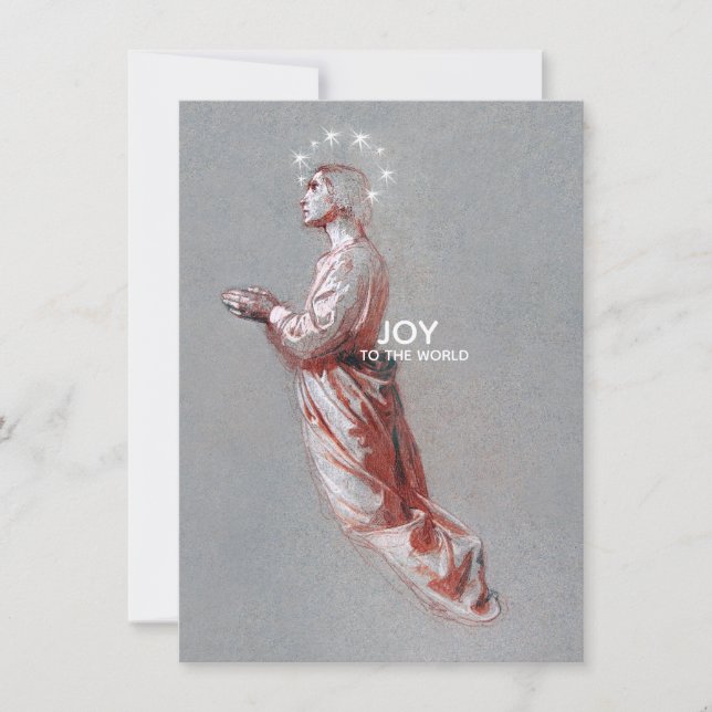 Cartão De Festividades Natal Angel Joy (Frente)