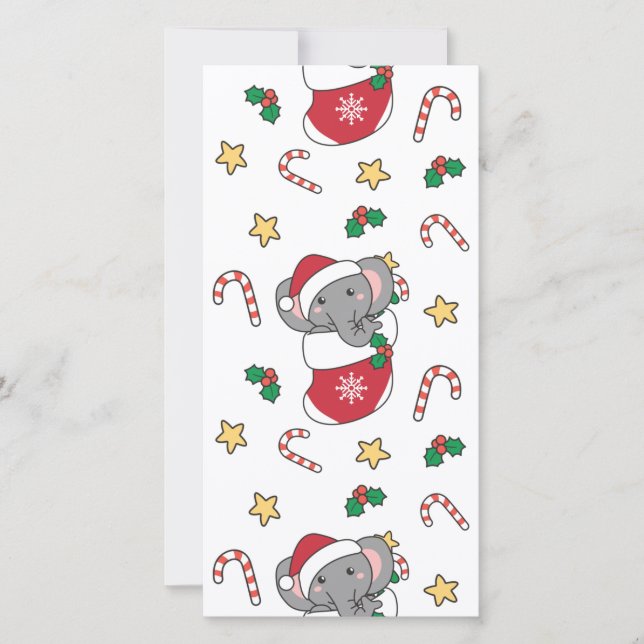 Cartão De Festividades Natal - Animais de inverno da neve clássicos (Frente)