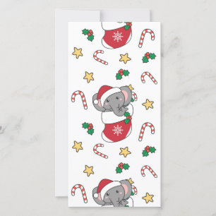 Cartão De Festividades Natal - Animais de inverno da neve clássicos