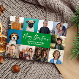 CARTÃO DE FESTIVIDADES NATAL ANO DE REVISÃO 10 FOTOS PINOS AZUIS