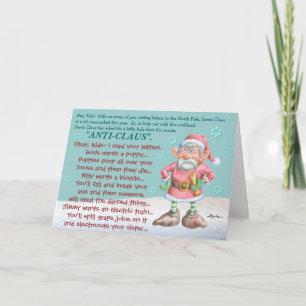 Cartão De Festividades Natal Anti-Claus
