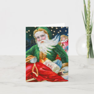 Cartão De Festividades Natal Antigo - Papai Noel