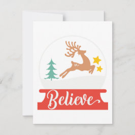Cartão De Festividades Natal: Apenas acredite (em Papais noeis e Reindeer