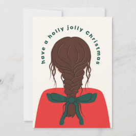 Cartão De Festividades Natal arco Girl