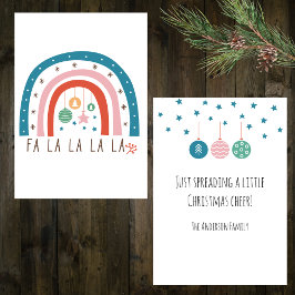 Cartão De Festividades Natal Arco-íris Boêmio
