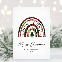 Cartão De Festividades Natal Arco-Íris Moderno Exclusivo Sem Foto