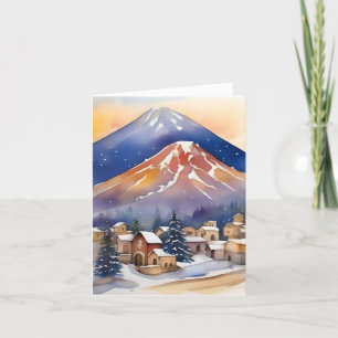 Cartão De Festividades Natal Armênio - 6 de Janeiro - Aquarela