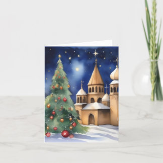 Cartão De Festividades Natal Armênio C - 6 de Janeiro - Aquarela